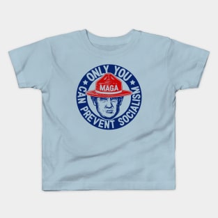 Ultra MAGA | Only You Can Prevent Socialism | We The People 1776 - 2022 | Blue Red - Darker Colors Kids T-Shirt